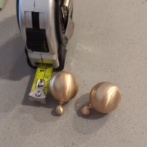 Gold Double Ball Earrings